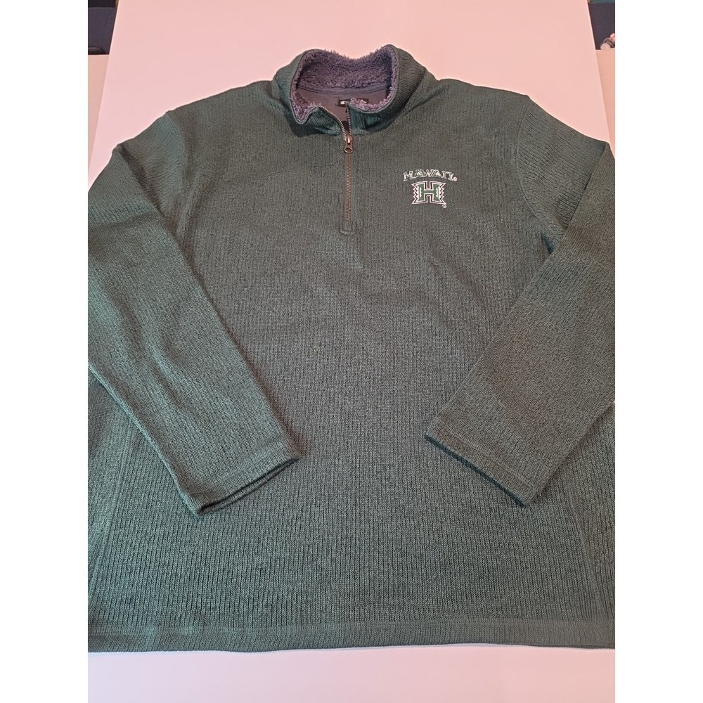 University Of Hawaii Champion‎ Elite Mens 2XL 1/4 Zip Sweater